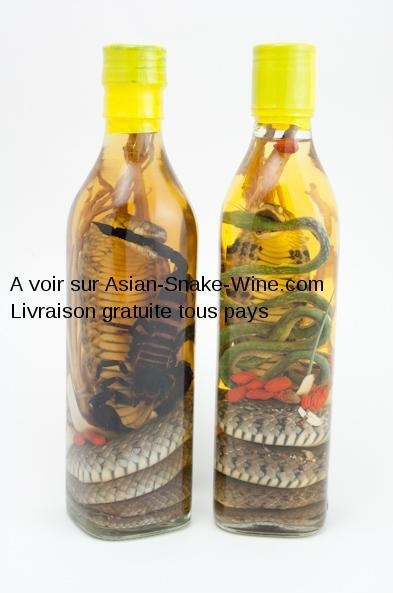 Boire vin de serpent et de scorpion du Vietnam