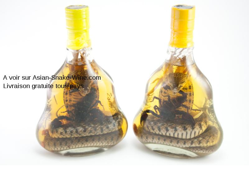 Bouteille alcool scorpion cobra asiatique